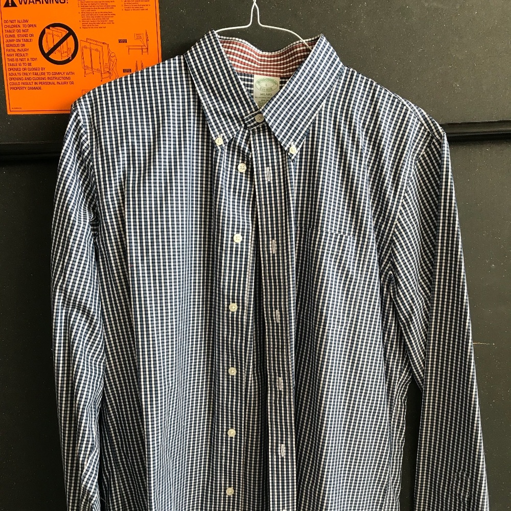 Blue and Checkered Brooks Brothers Shirt